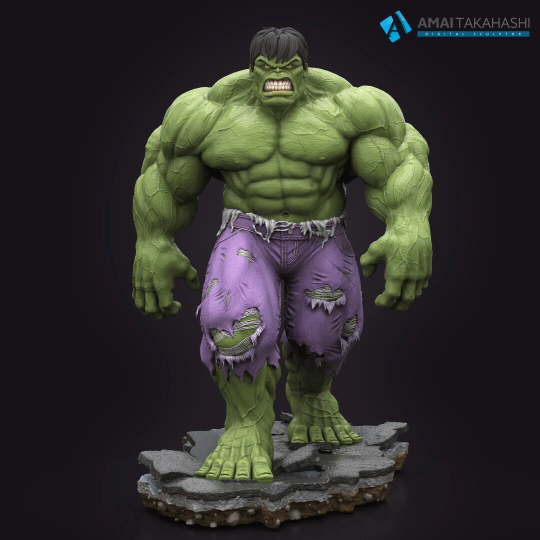Hulk 3D collectible sculpture by Amai Takahashi