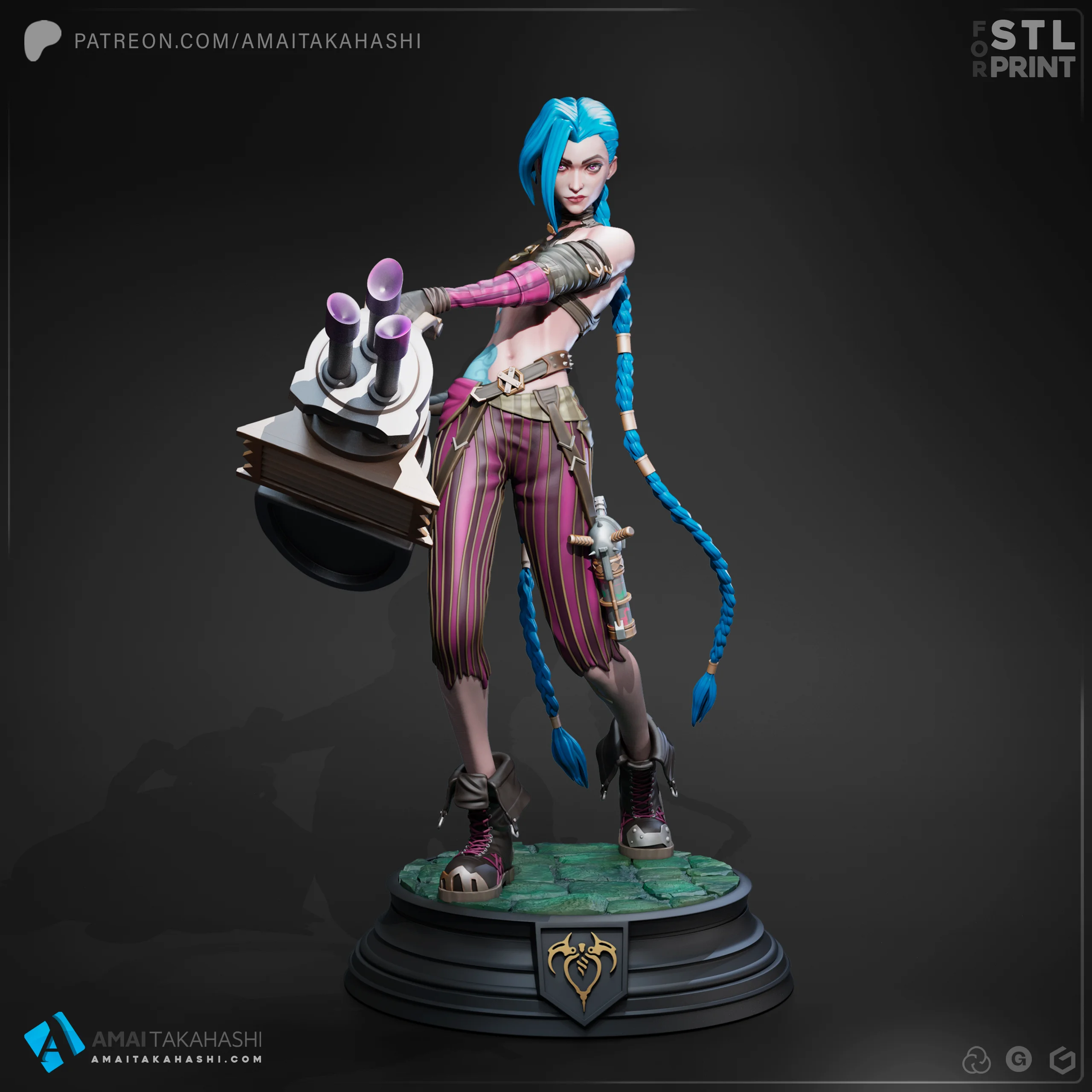 Jinx — 3D character sculpture by Amai Takahashi