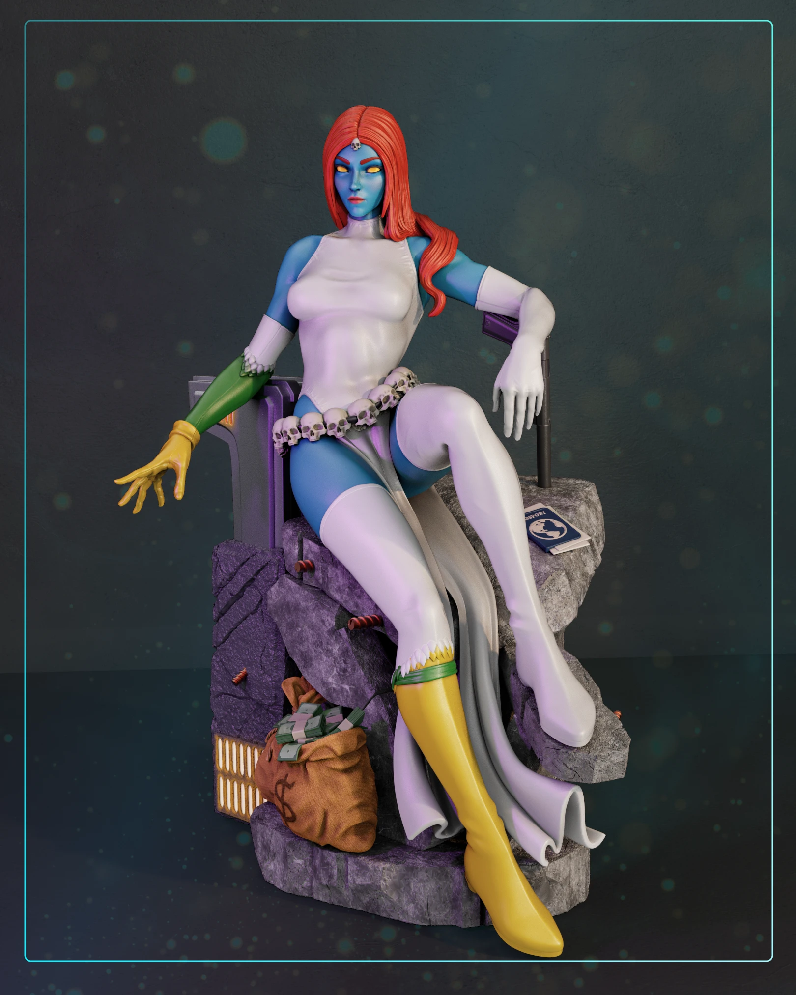 Mystique 3D collectible sculpture by Amai Takahashi